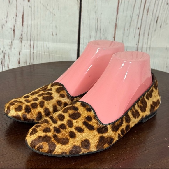 BRIGHTON pony hair Leopard Print Women's Ballet flats Silver accent on back 7.5 - Picture 6 of 17